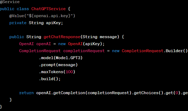 Create a ChatGPT Service
