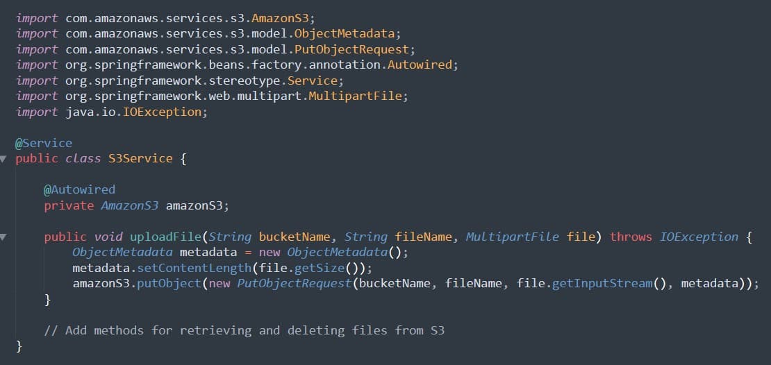 Interacting with AWS S3 for File Storage