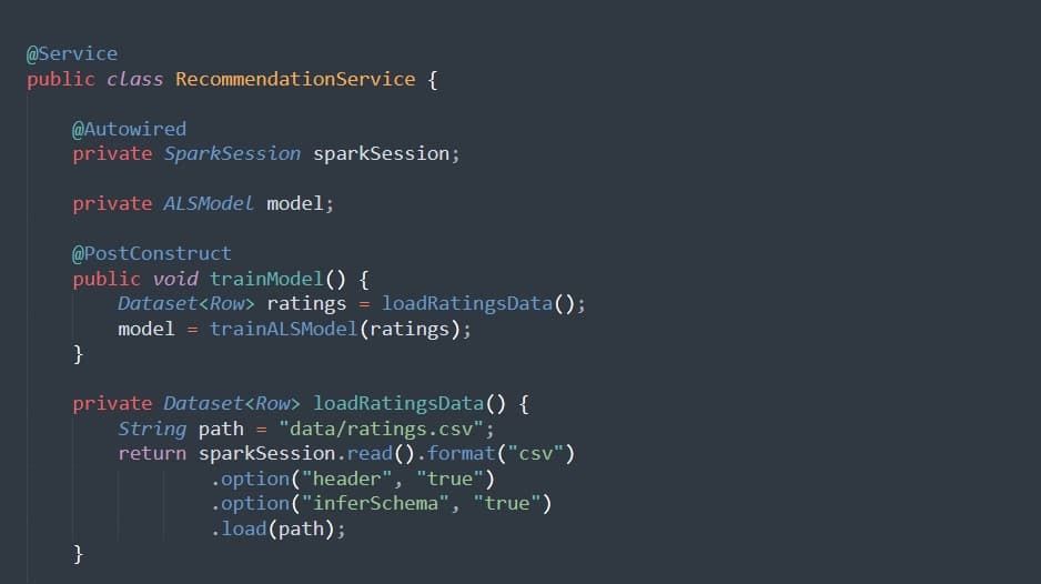 Step 4: Implement the Recommendation Service