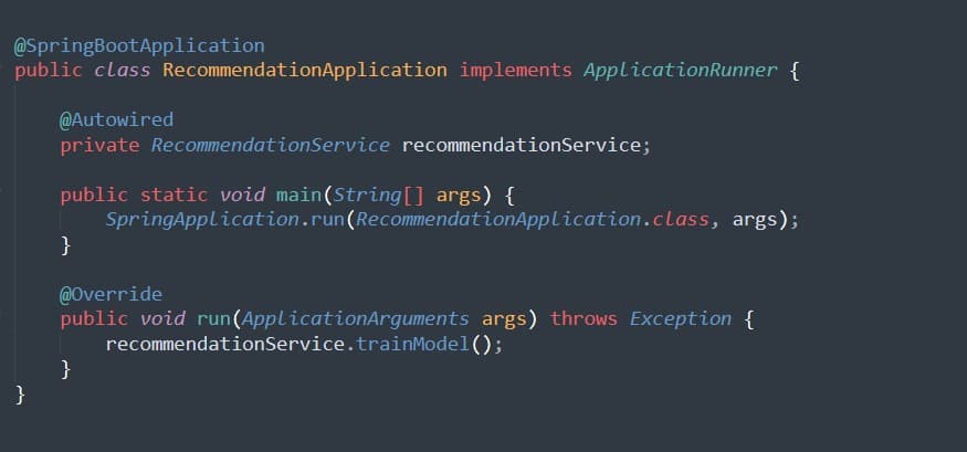 Step 6: Application Runner for Training the Model