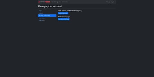 Authorization module screen