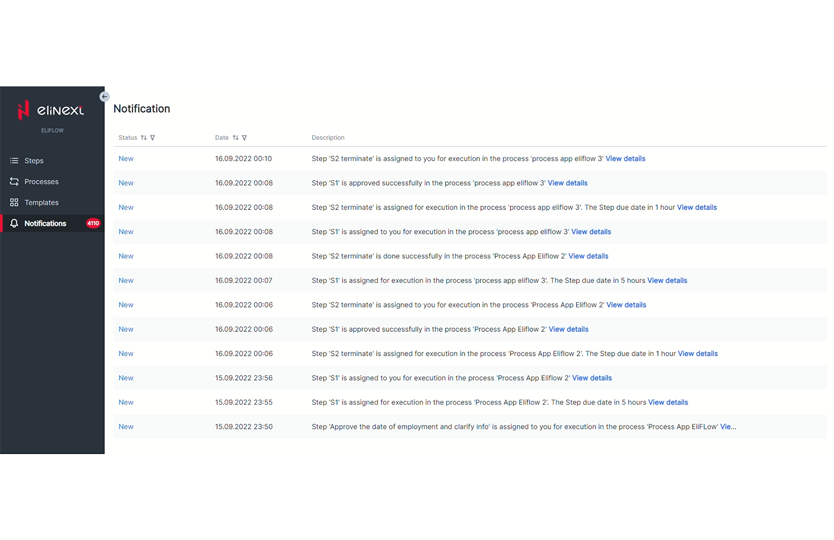 Business Process Automation application screen 4