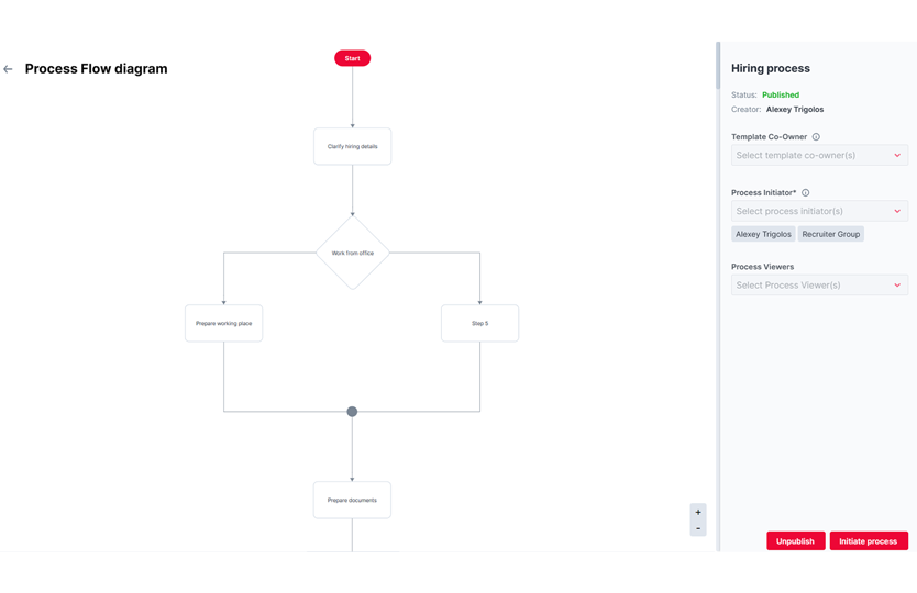 Business Process Automation application screen 7