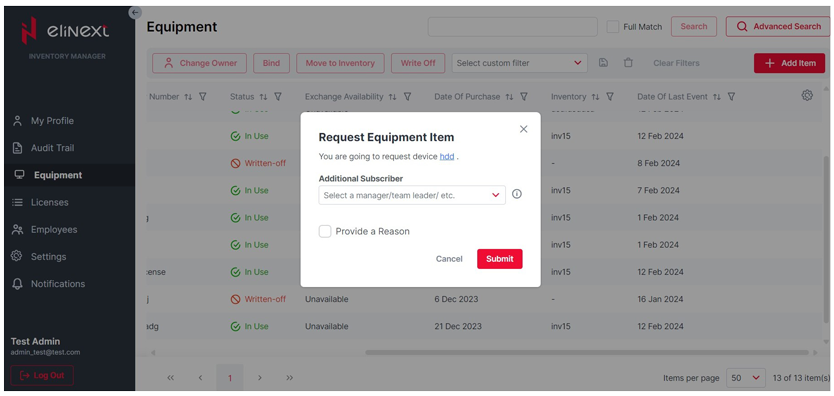 Elinext Inventory Management app screenshot 13