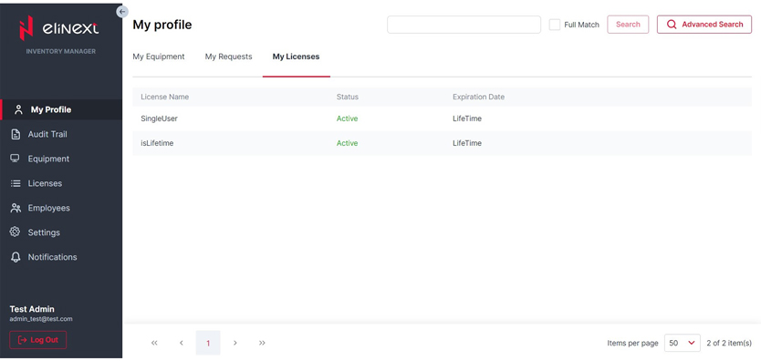 Elinext Inventory Management app screenshot 2