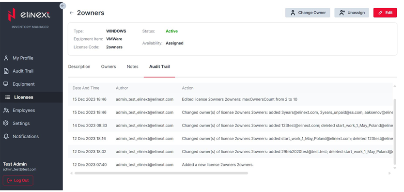 Elinext Inventory Management app screenshot 33