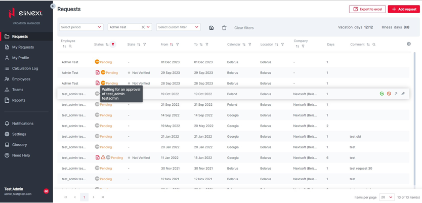 Elinext Leave Management App 10