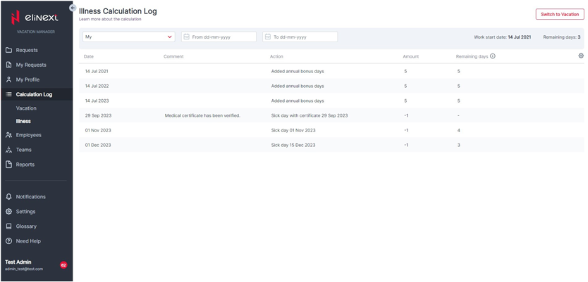 Elinext Leave Management App 14