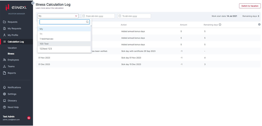 Elinext Leave Management App 15