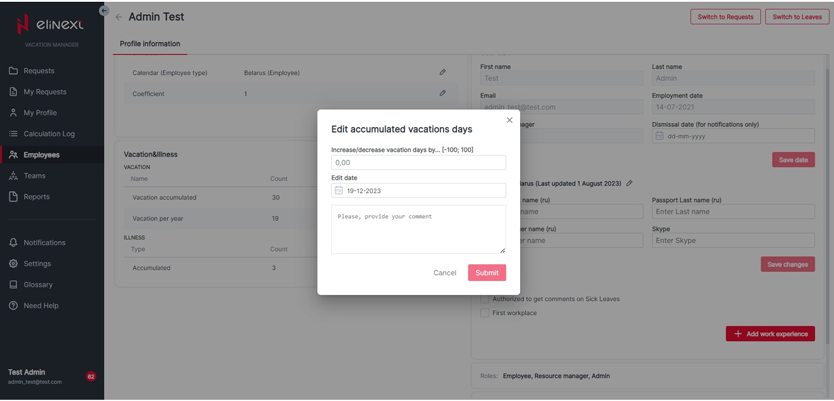 Leave Management App 19