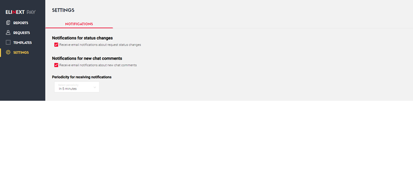 Elinext Payroll Management reports screen