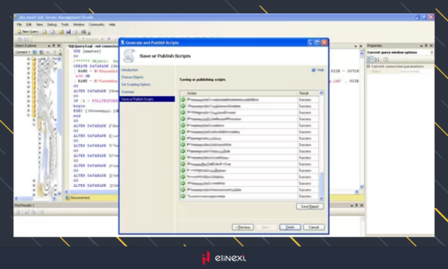 First of all we create an SQL Script using the Object explorer >> Database >> Tasks >> Generate Script