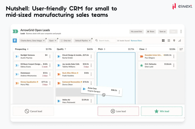 Nutshell: User-friendly CRM