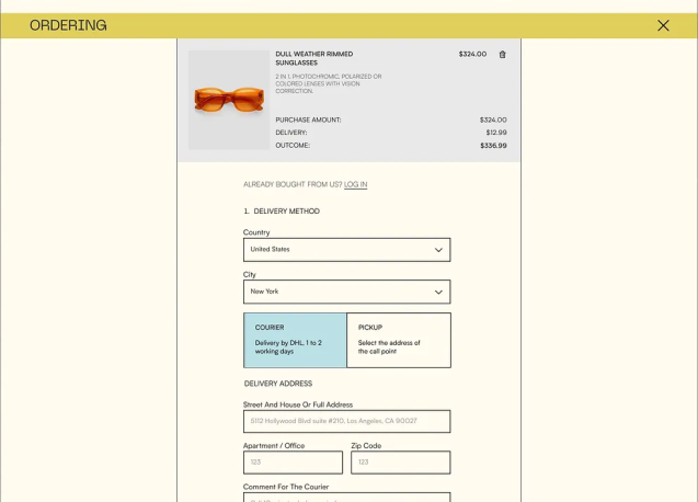 Fashion Glasses Store: eCommerce Website