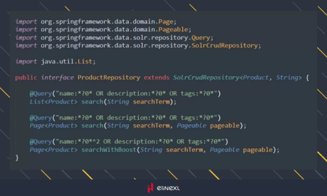 Service Layer for Advanced Search Operations