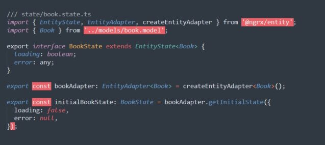 Define Entity State and Adapter