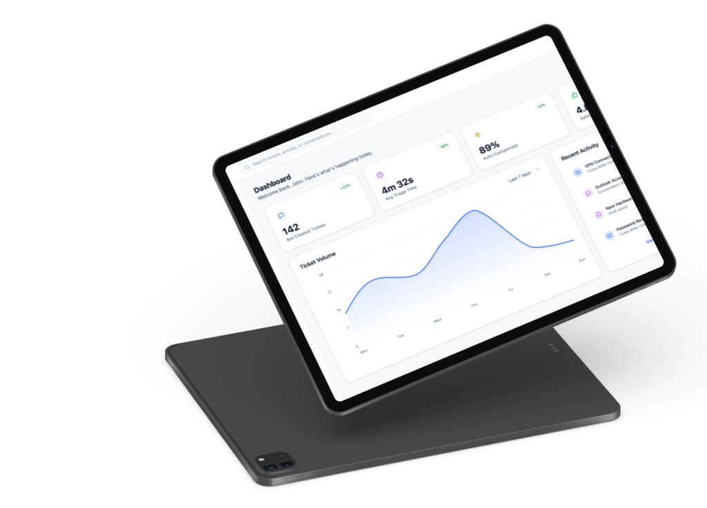 Elinext CRM interface displayed on a tablet